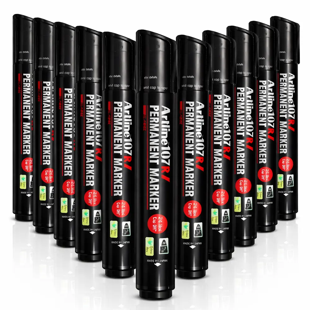 107RI permanent marker jumbo refillable waterproof marker for wood metal plastic carton and glass