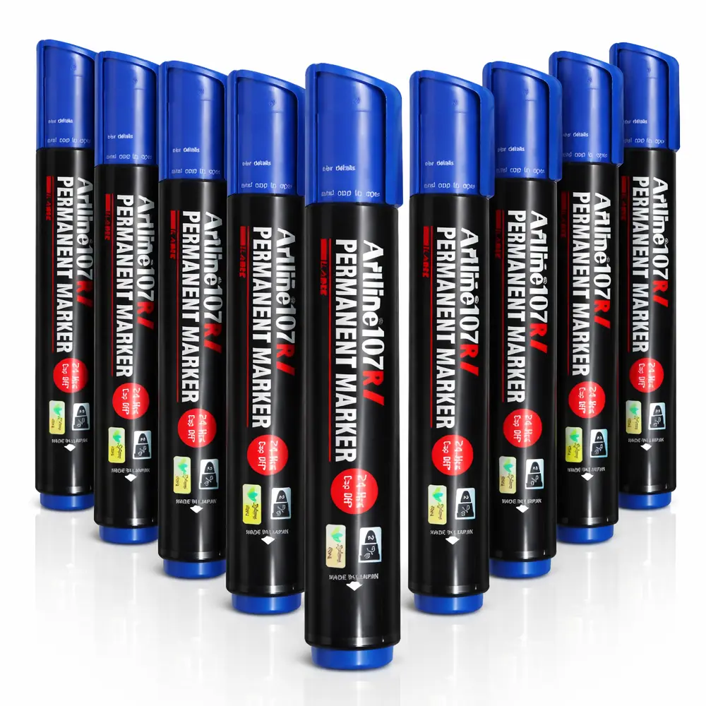 107RI permanent marker jumbo refillable waterproof marker for wood metal plastic carton and glass