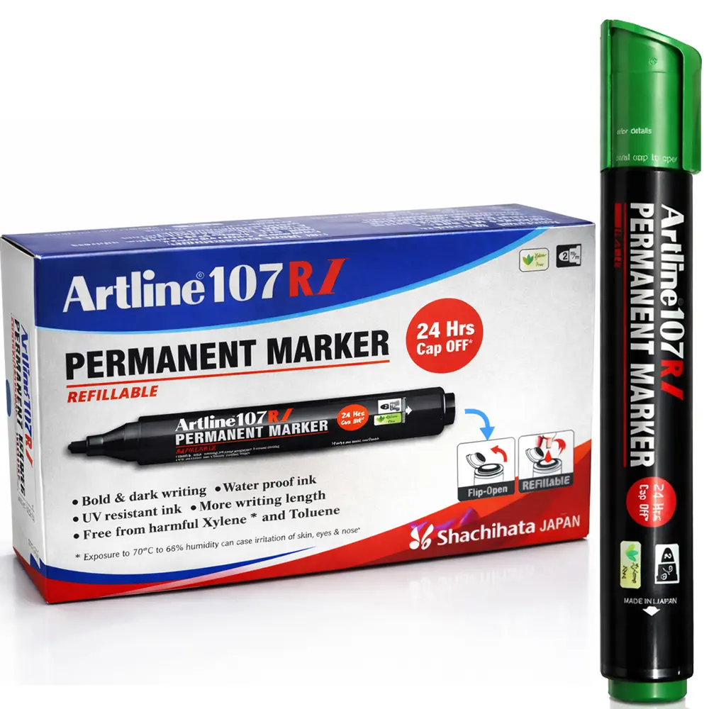 107RI permanent marker jumbo refillable waterproof marker for wood metal plastic carton and glass