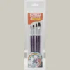 Pony hair flat paint brush set of 4 – sizes 1, 2, 4, 6.