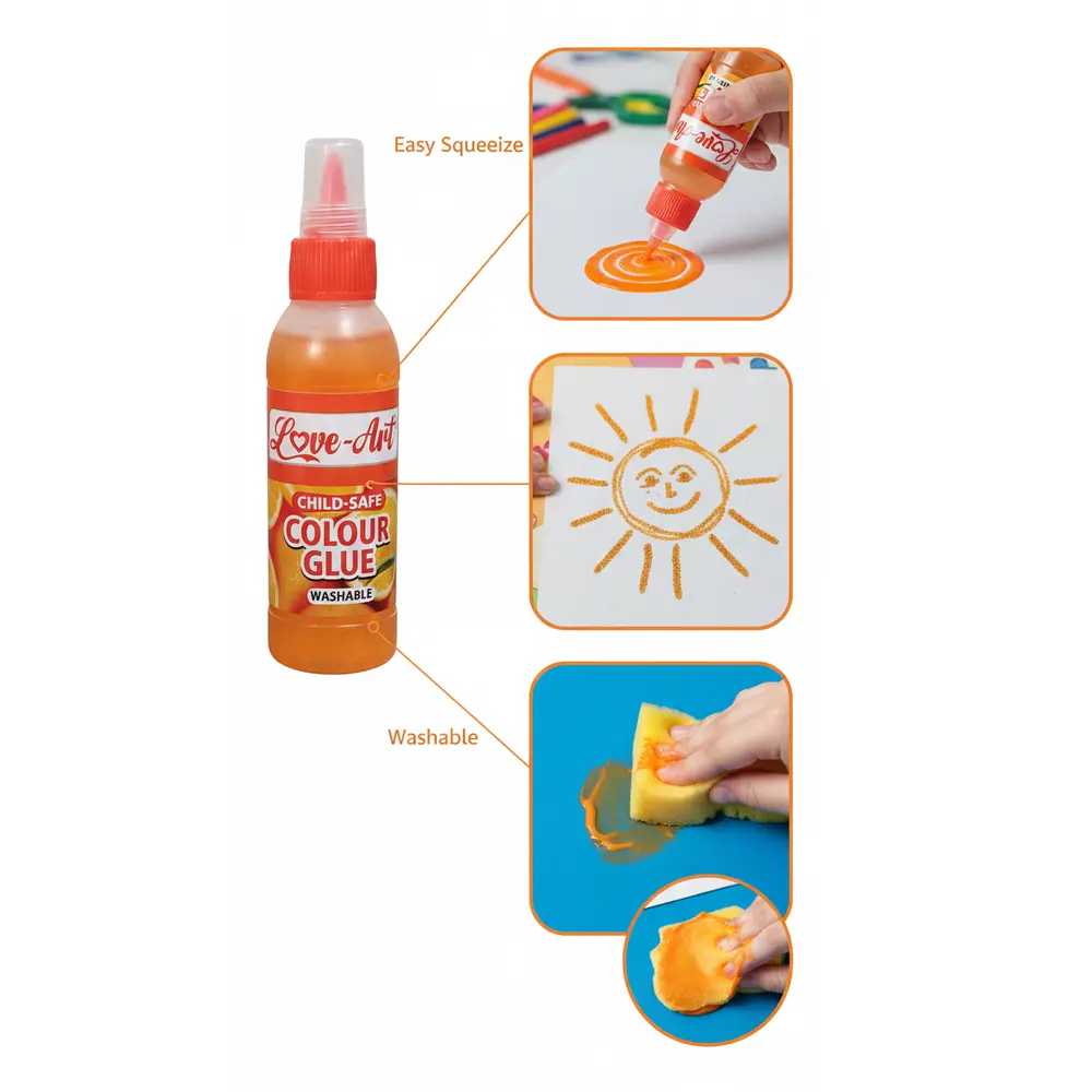 Glue used by kids for school art and craft projects