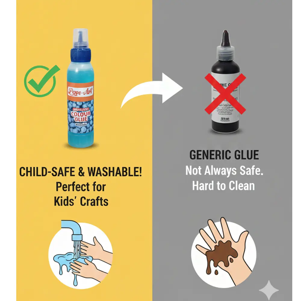 Glue used by kids for school art and craft projects