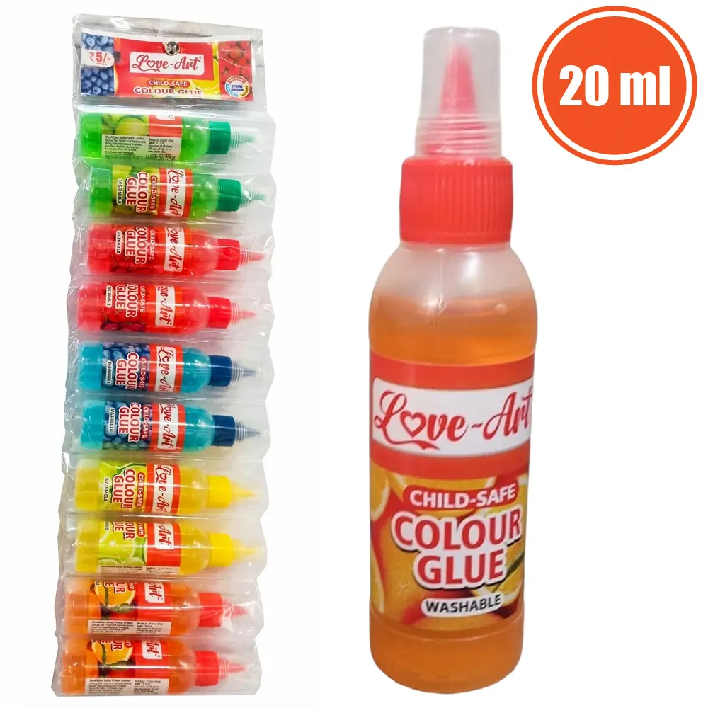 Washable colour glue for school creative activities