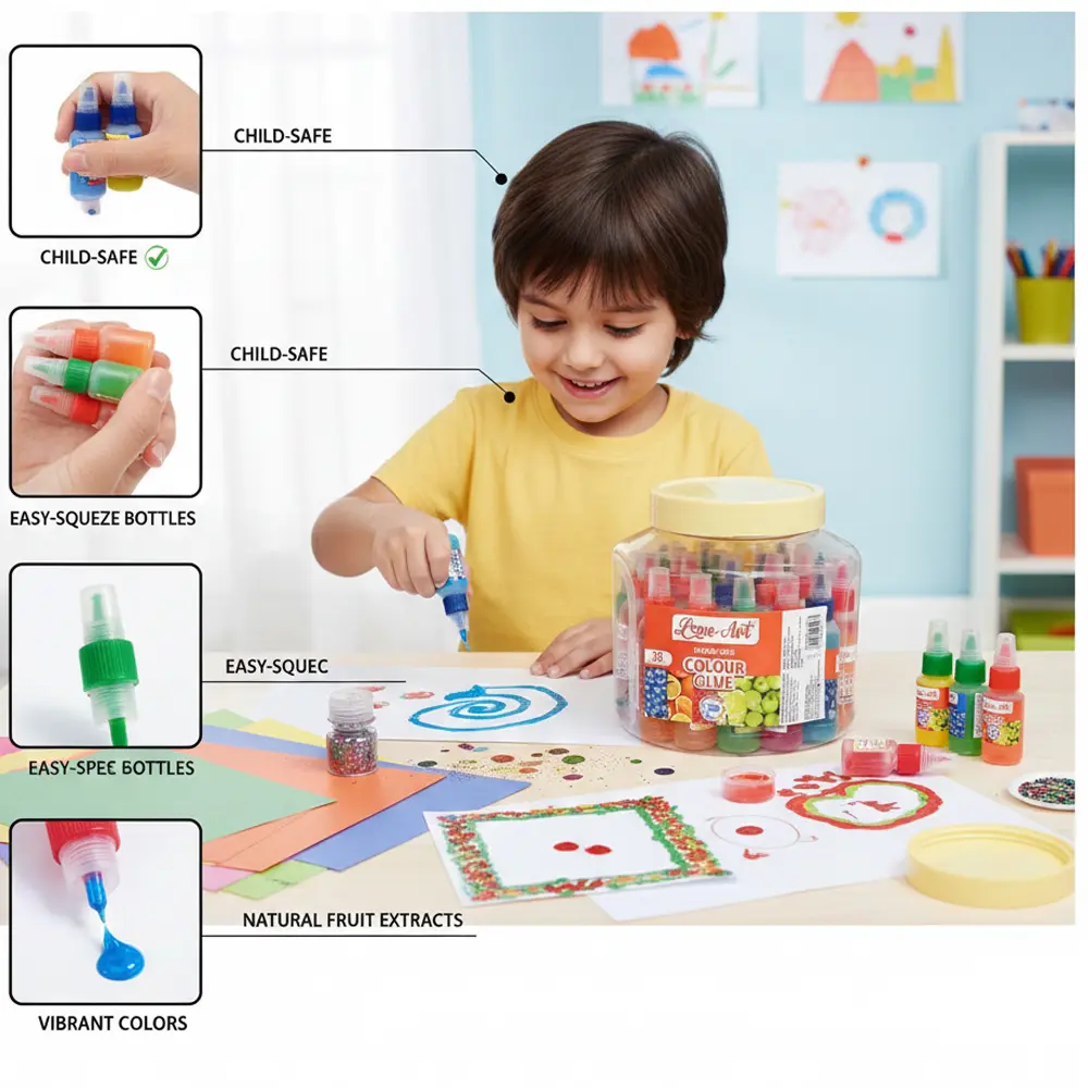 Glue used by kids for school art and craft projects