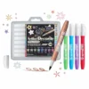 Decorite brush marker with flexible brush tip and water-based pigment ink