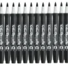 Decorite brush marker with flexible brush tip and water-based pigment ink