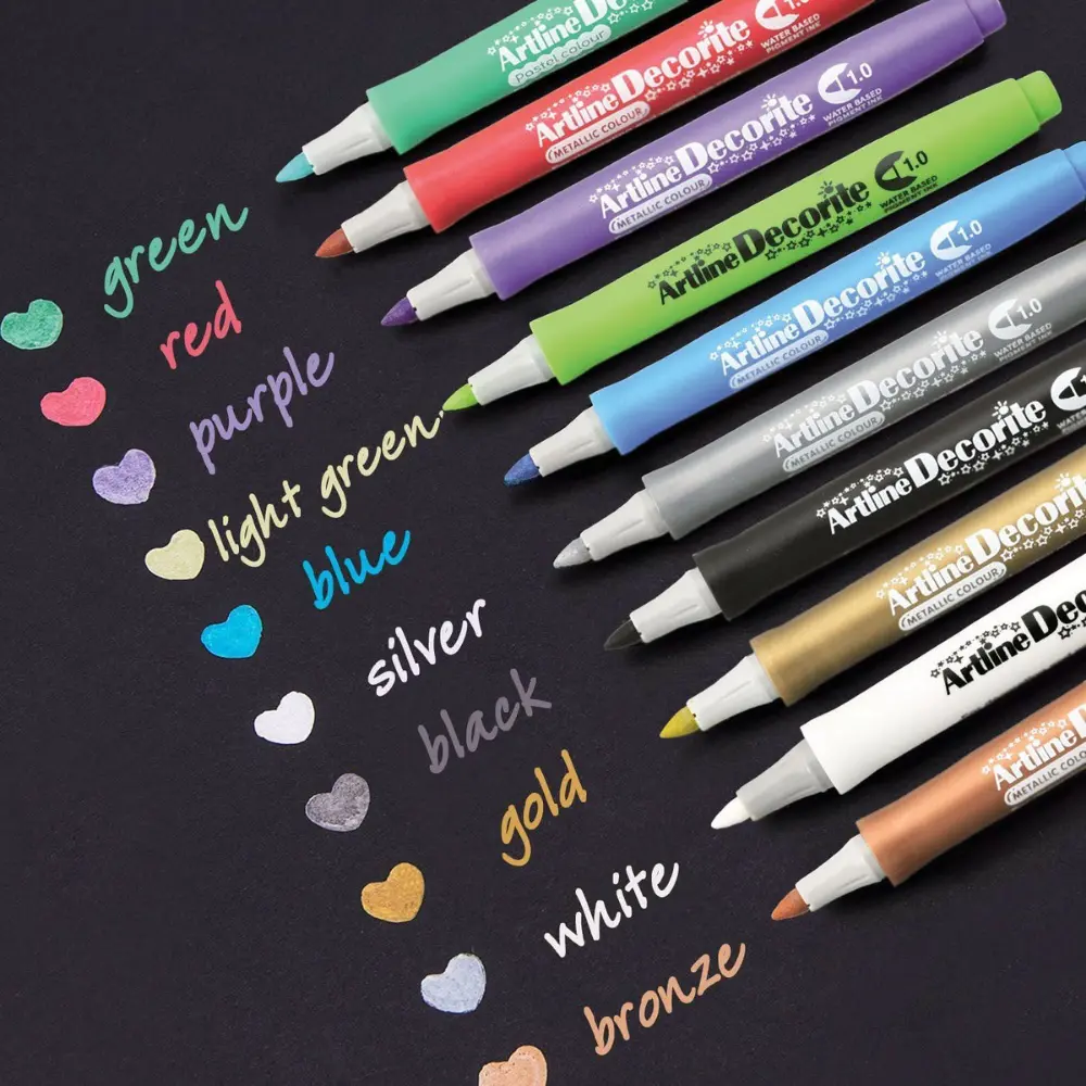 decorite brush marker individual colour pack of 12 for art lettering and craft use