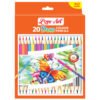 Tri-Art Duo Colour Pencils Pack of 20 – Dual-shade colouring pencils for kids and artists, bright and smooth colours.