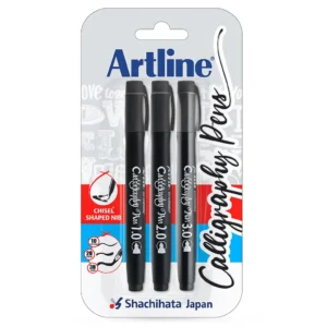 Calligraphy pen with chisel nib for smooth lettering and writing
