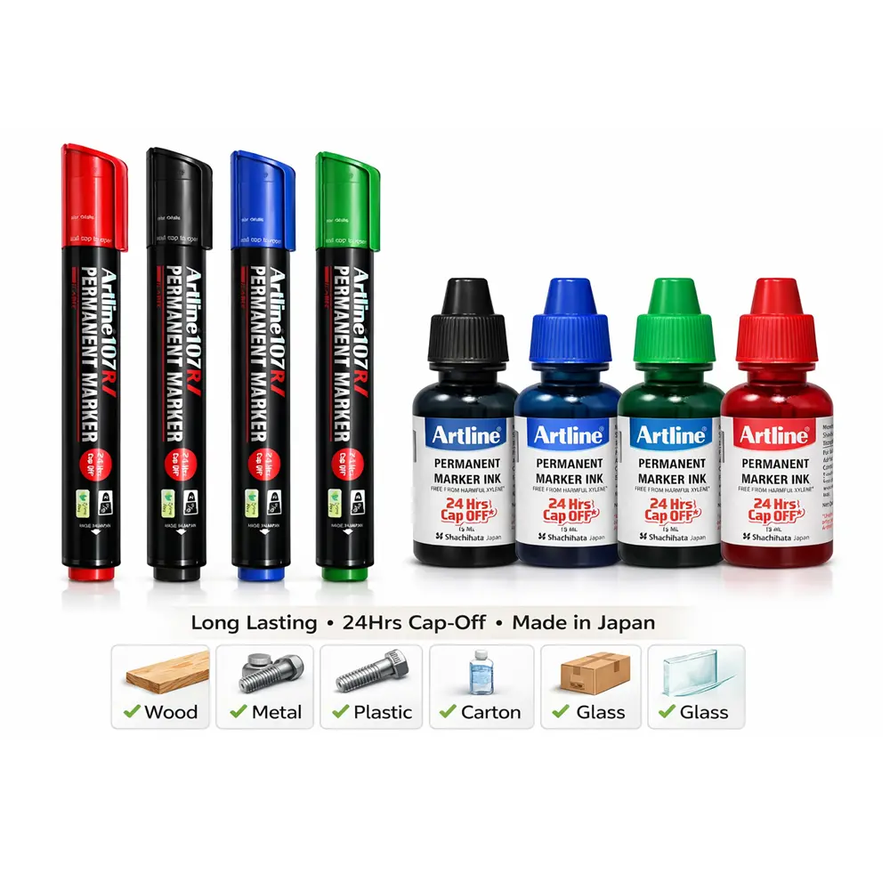 ESK 15 refillable ink for 107RI permanent marker xylene free waterproof fast drying ink
