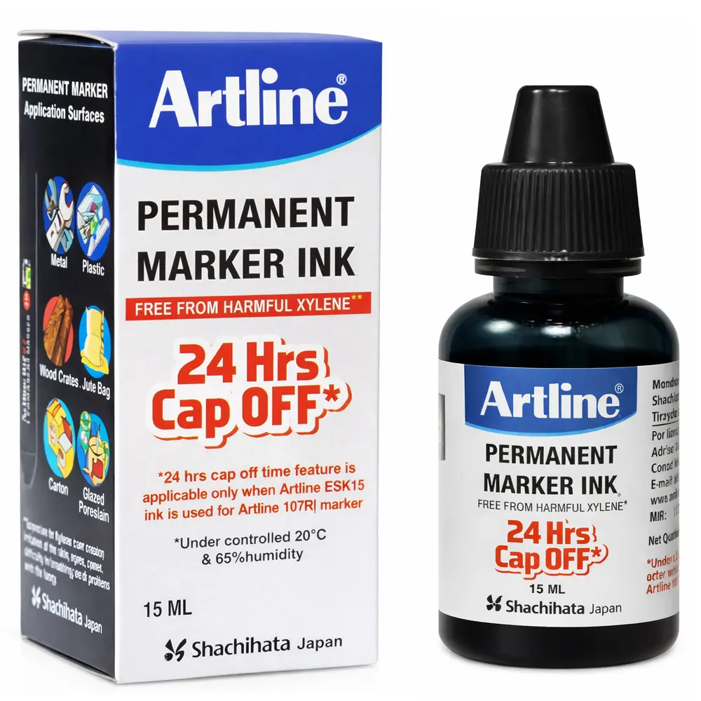 ESK 15 refillable ink for 107RI permanent marker xylene free waterproof fast drying ink