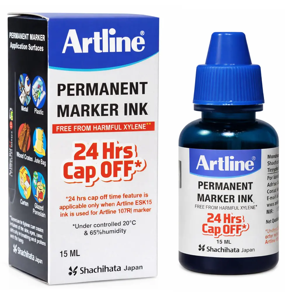 ESK 15 refillable ink for 107RI permanent marker xylene free waterproof fast drying ink