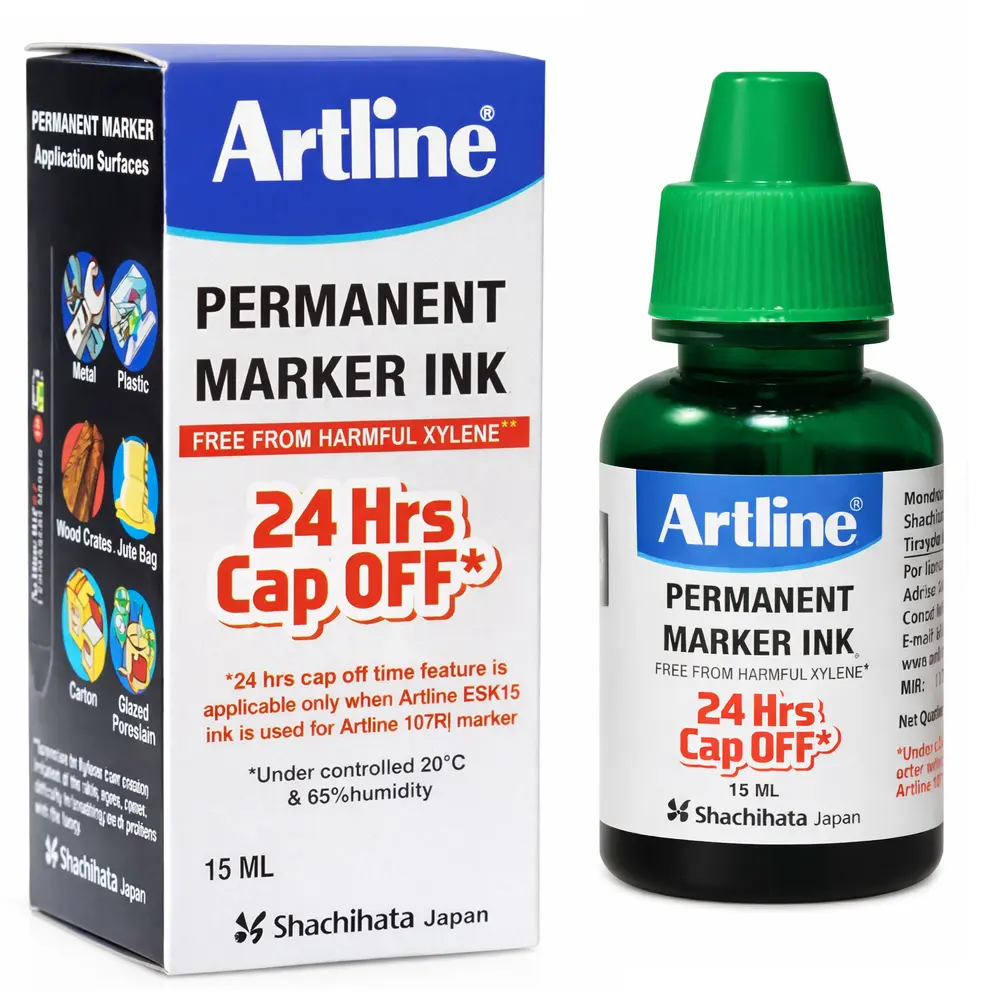 ESK 15 refillable ink for 107RI permanent marker xylene free waterproof fast drying ink