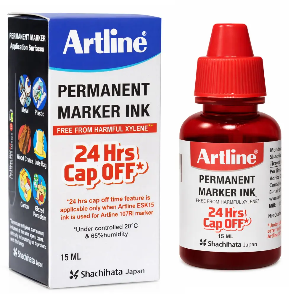 ESK 15 refillable ink for 107RI permanent marker xylene free waterproof fast drying ink