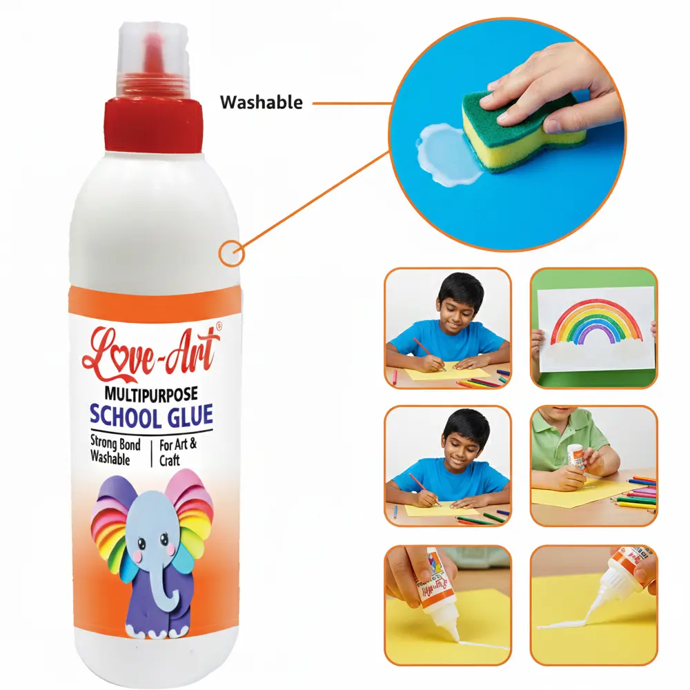 Glue used by kids for school art and craft projects