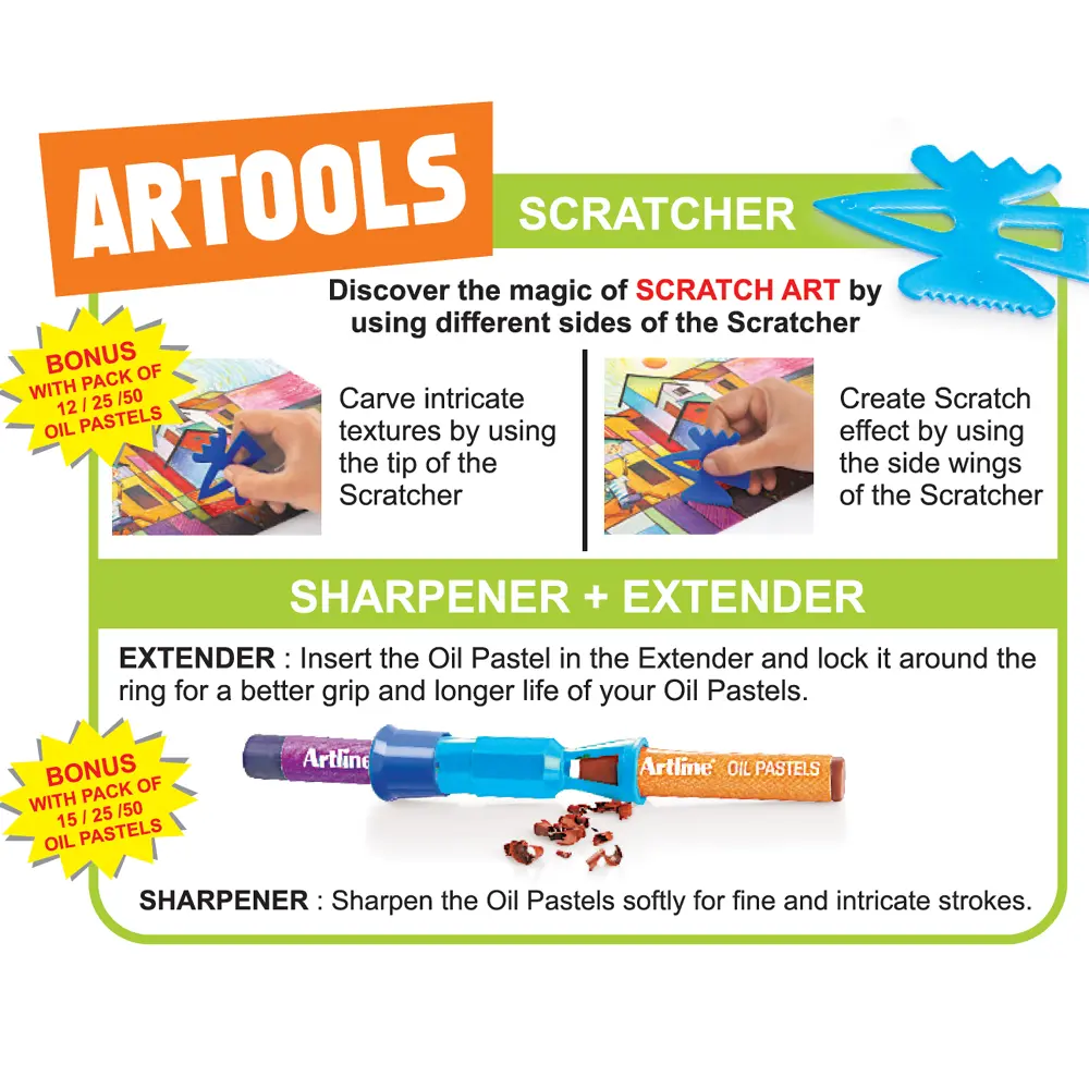 Professional artist blending colours using high-quality oil pastels