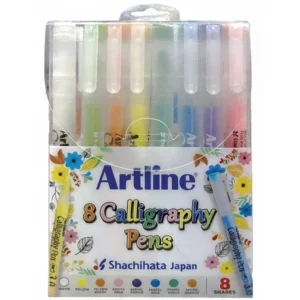 Pastel and metallic calligraphy pen set for smooth lettering and art