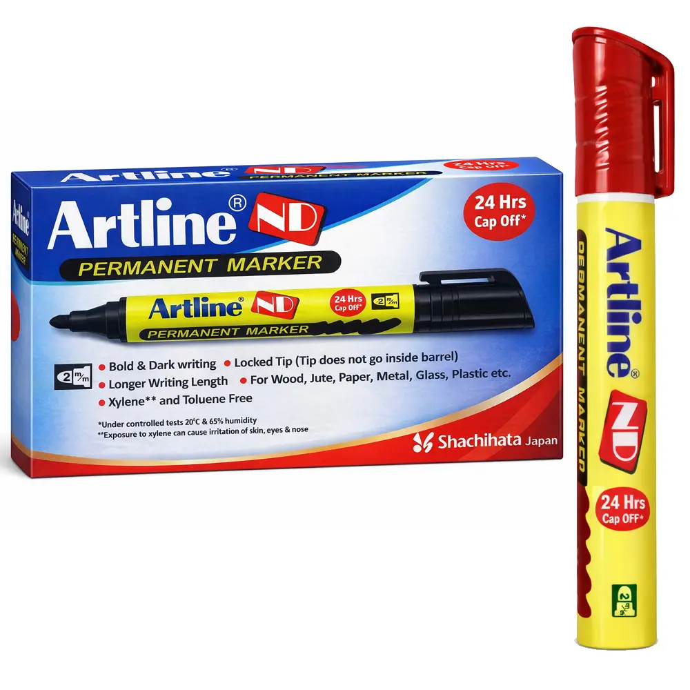 ND permanent marker with bullet tip for bold and dark writing ND permanent marker with bullet tip for bold and dark writing