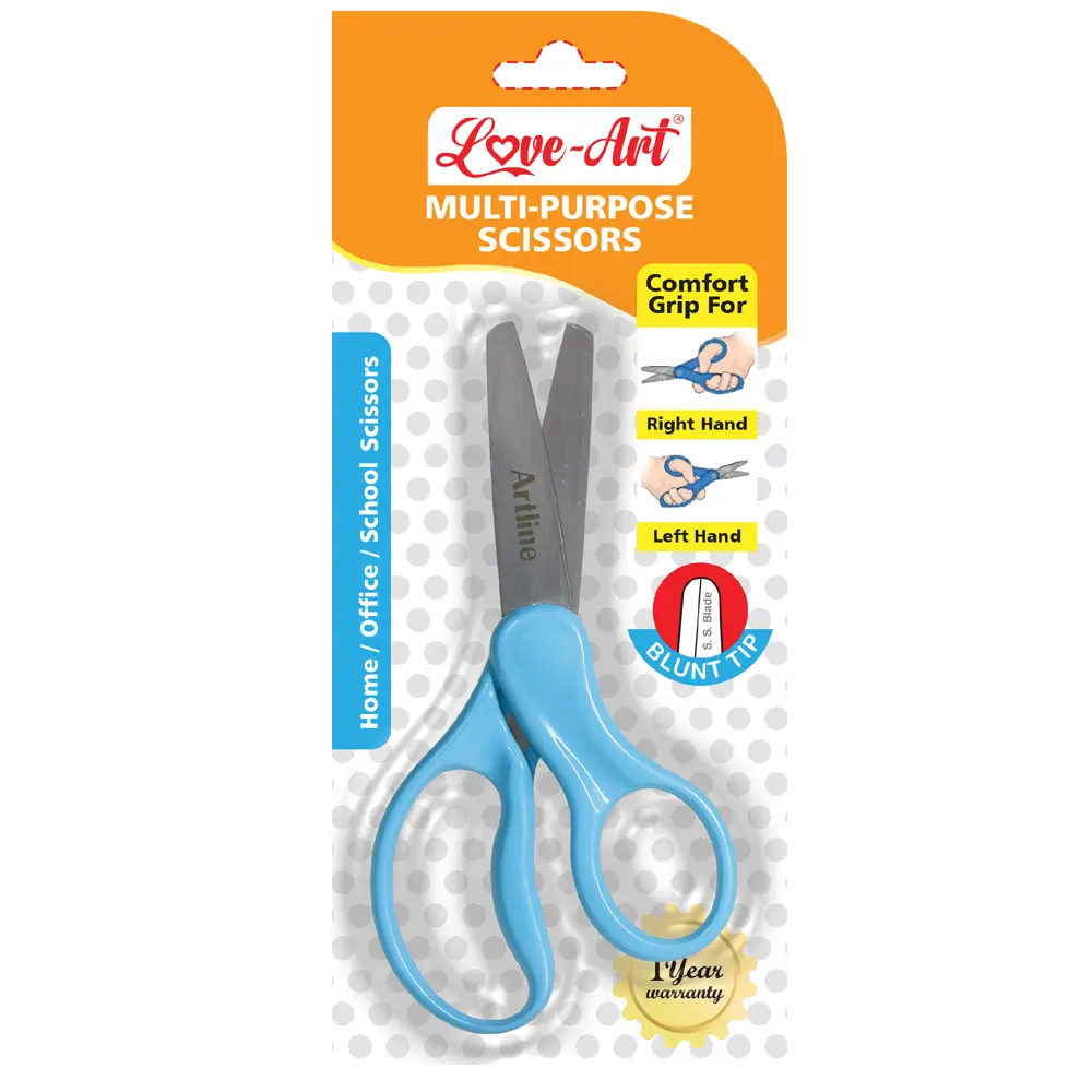 Child-safe Smart Cut Scissors with blunt round tip
