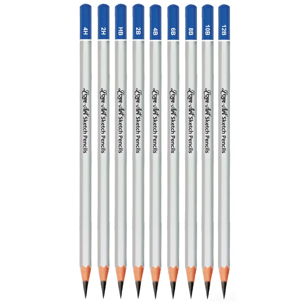 Artist sketch pencils for shading and drawing