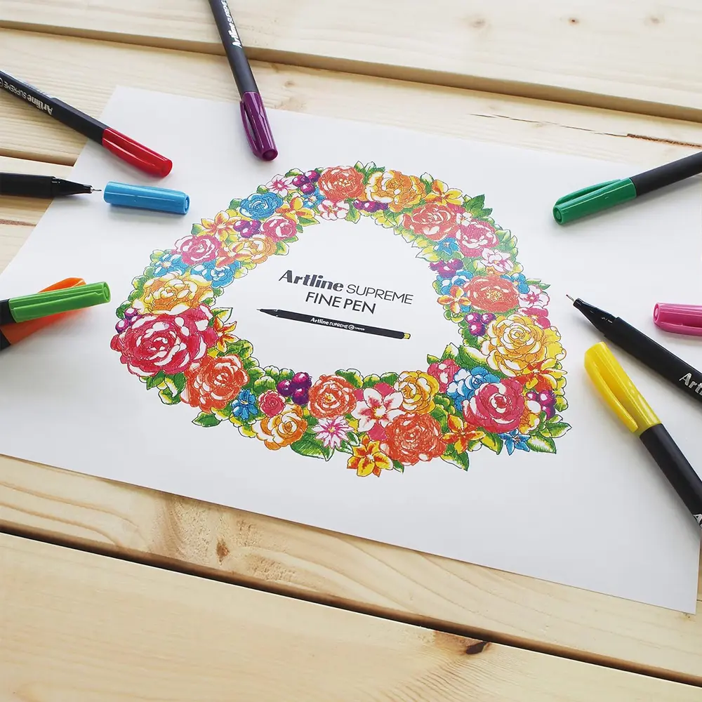 Supreme fine pen for smooth writing, sketching, and illustration