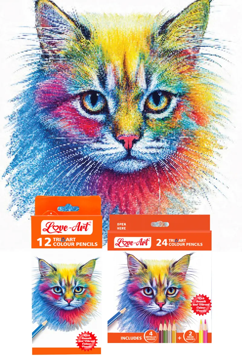 Tri-Art Colour Pencils – Vibrant and Child-Safe Pencils for Ages 8+