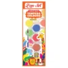 Pack of 12 tempera colours – Snow White, Ivy Green, Red, Lemon Yellow, Black, Burnt Sienna, Leaf Green, Flesh Tint, Liquid Gold, Fluro Pink, Blue and Liquid Silver paints for children.