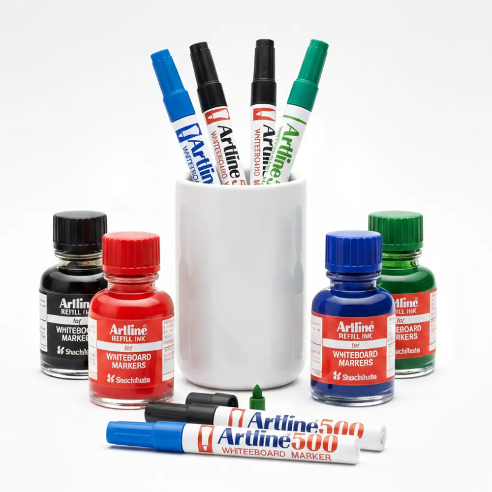 500 whiteboard marker refillable aluminum body with bold ink