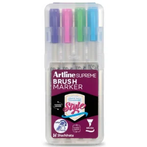 Brush marker with soft flexible tip for calligraphy, drawing and art work