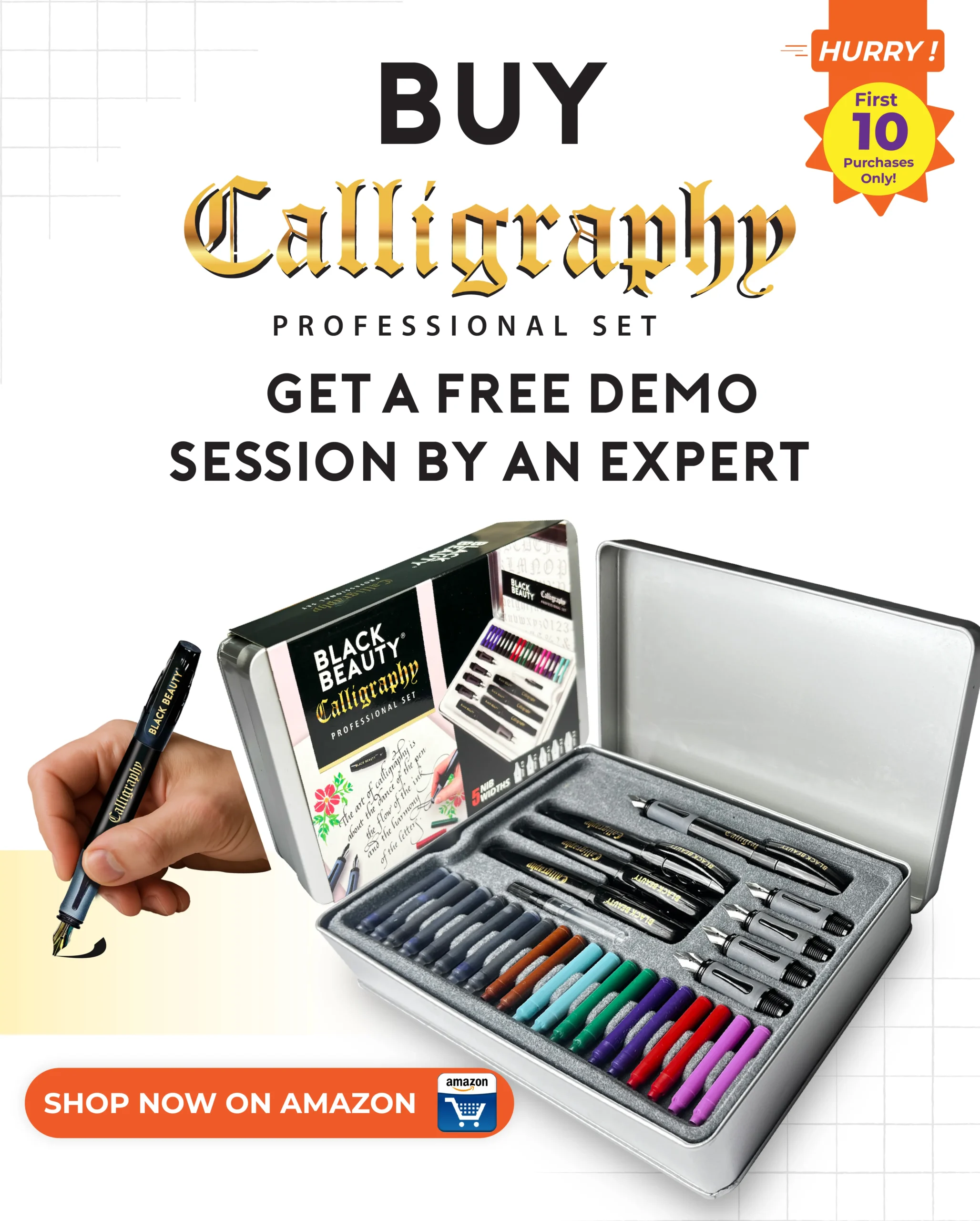 Professional calligraphy fountain pen set with ink for elegant handwriting and creative lettering Professional calligraphy fountain pen set with ink for elegant handwriting and creative lettering