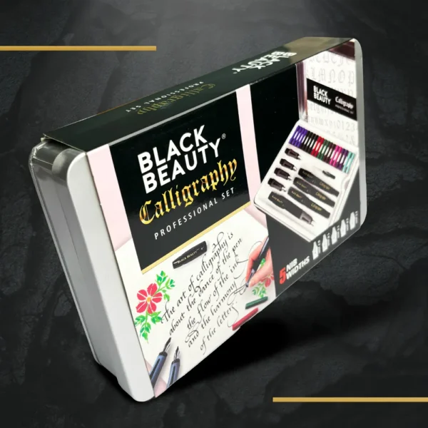 Black Beauty Calligraphy Set gift tin packaging