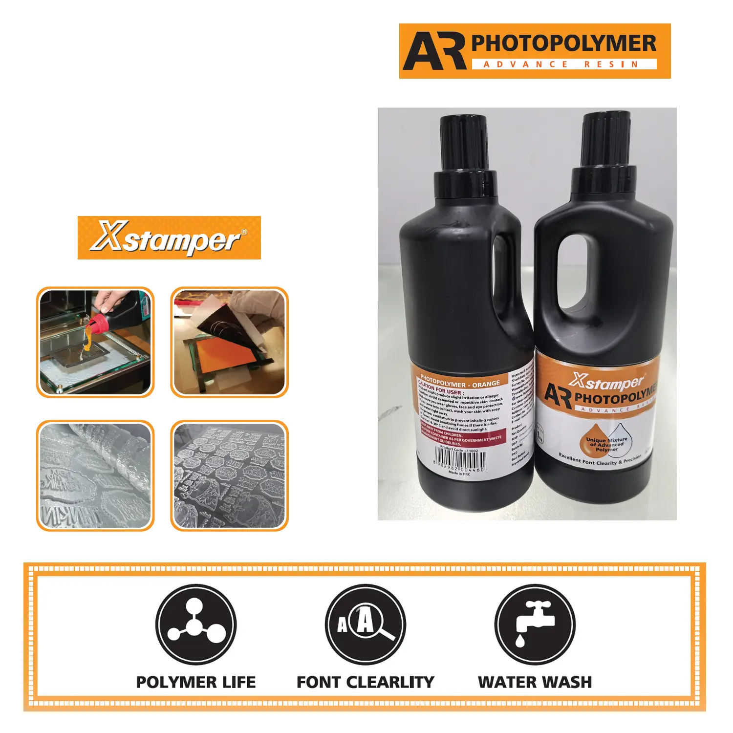 Xstamper Advance Resin Polymer UV adhesive for rubber stamp plates