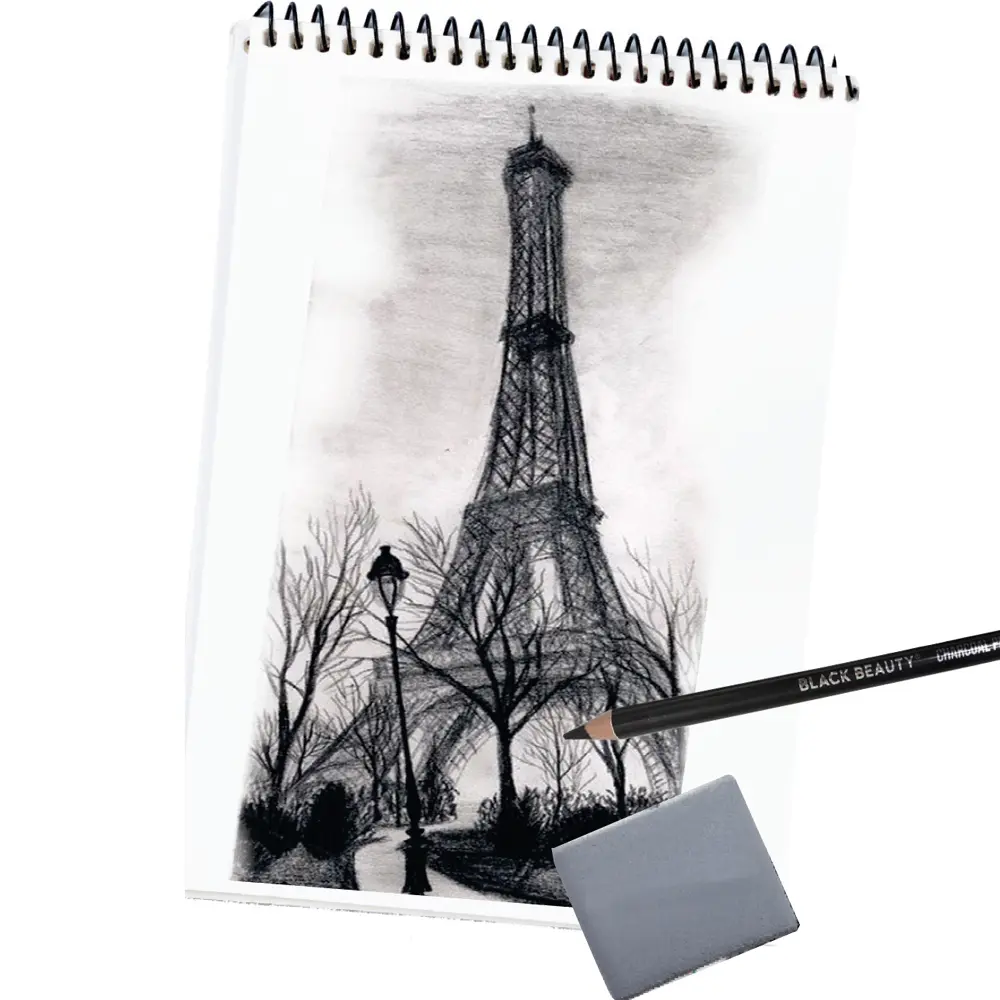 Kneadable eraser for precise erasing of graphite and charcoal drawings