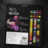 Black Beauty Oil Pastels 52 Shades back pack showing colour chart, blending, layering and stippling techniques