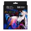 Black Beauty Premium Super Smooth Oil Pastels 52 Shades front pack featuring 44 classic, 4 neon and 4 metallic colours