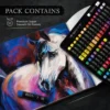 Black Beauty Oil Pastels creating vibrant horse artwork with smooth blending, shading and rich colour application