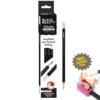 Black Beauty writing pencils displayed with jar pack and free sharpener Black Beauty writing pencils displayed with jar pack and free sharpener