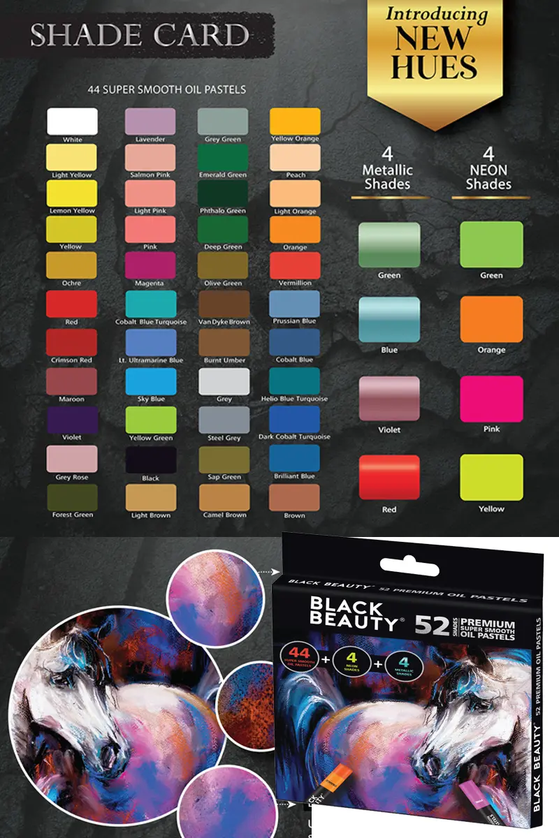 Blackbeauty Oil Pastels 52 Shades Set – complete colour collection Blackbeauty Oil Pastels 52 Shades Set – complete colour collection