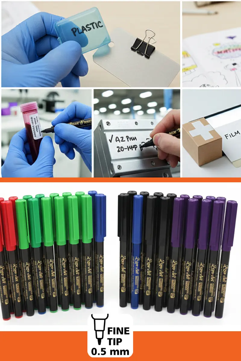 Fine tip permanent marker pen 0.5mm for clean and precise writing