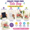 DIY tote bag painting activity – step by step craft kit for kids and adults
