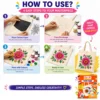 Paint brush included in Love-Art tote bag painting kit for kids and adults