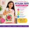 Printed design sheets included in Love-Art tote bag painting kit for easy tracing