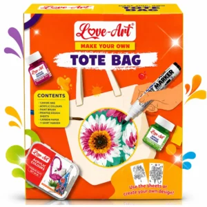 Buy Love-Art tote bag painting kit online India – canvas bag DIY craft set ₹349