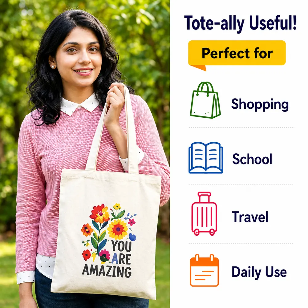 Kids Painting a Canvas Tote Bag using Love-Art Kit